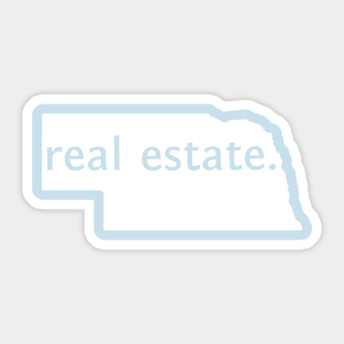 Nebraska State Real Estate T-Shirt Sticker